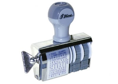 Sello Dial-a-Phrase Date Shiny